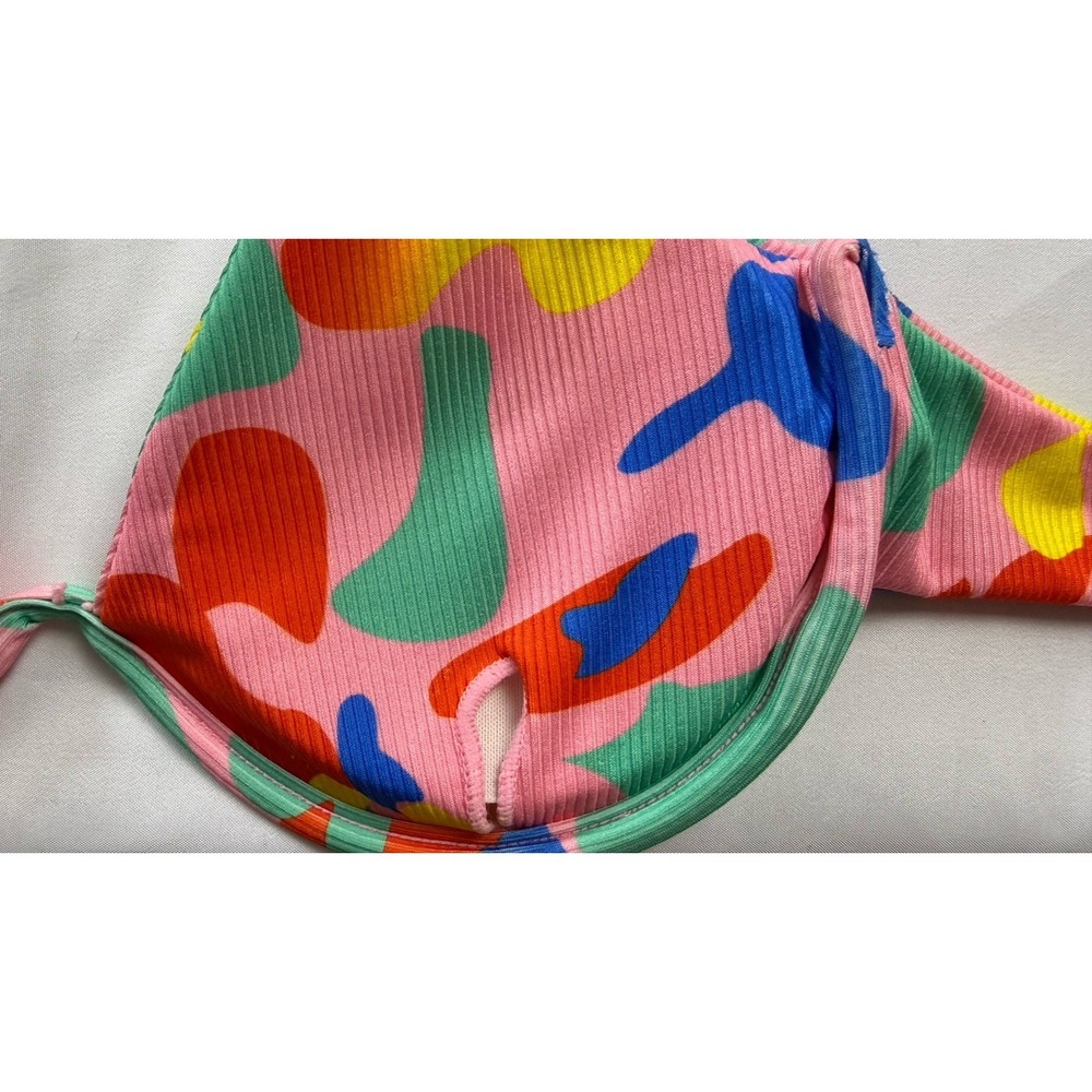 ZAFUL Women's Bikini Top Ribbed Underwire Adjustable Back Clasp Large - Picture 5 of 14